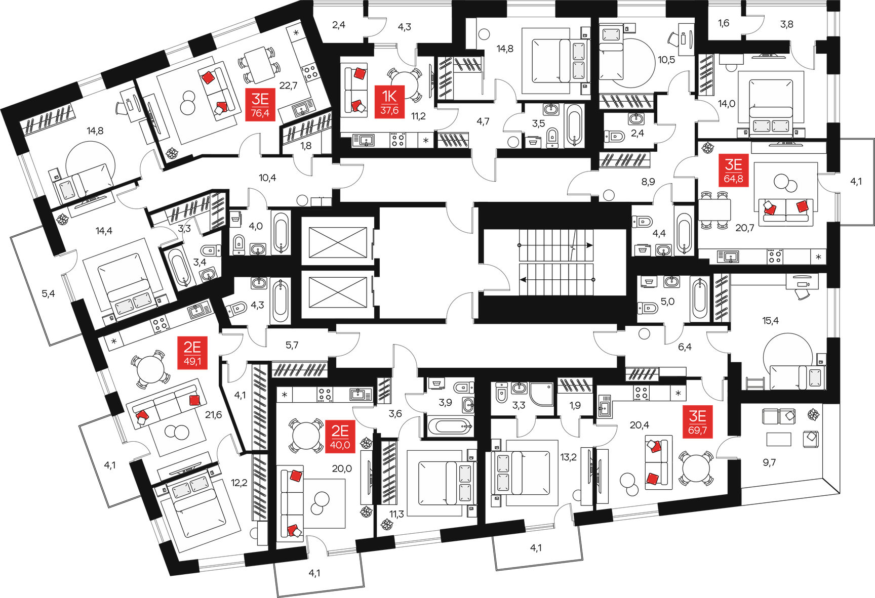 Планировка этажа