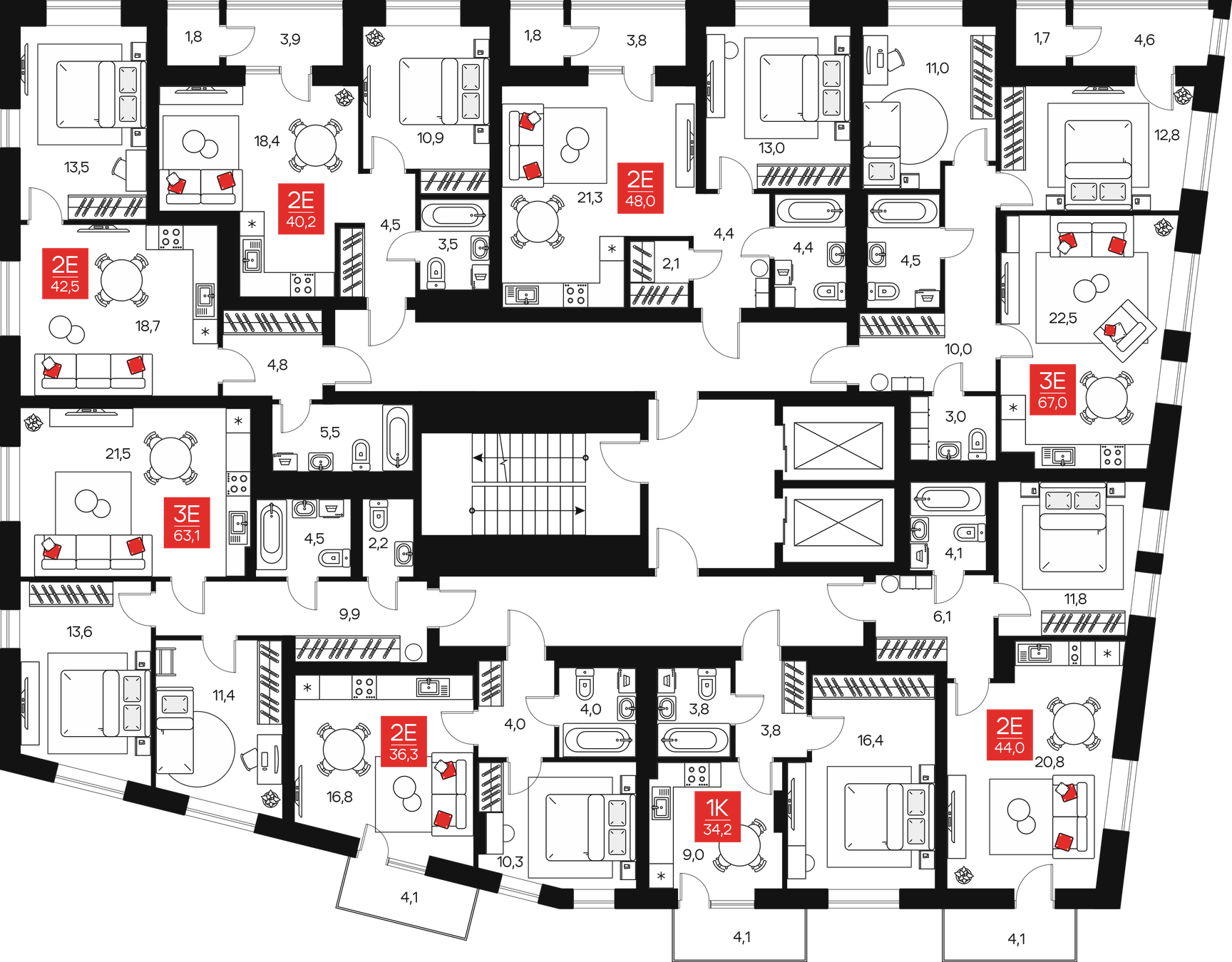 Планировка этажа