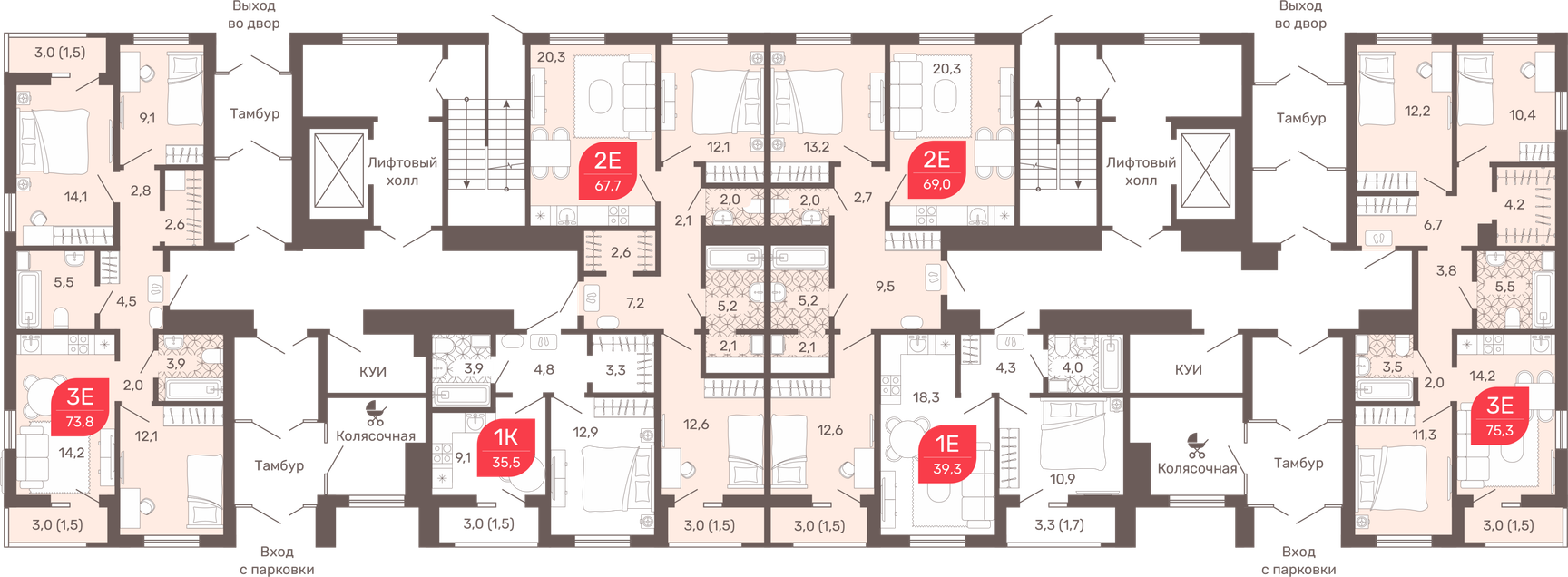 Планировка этажа