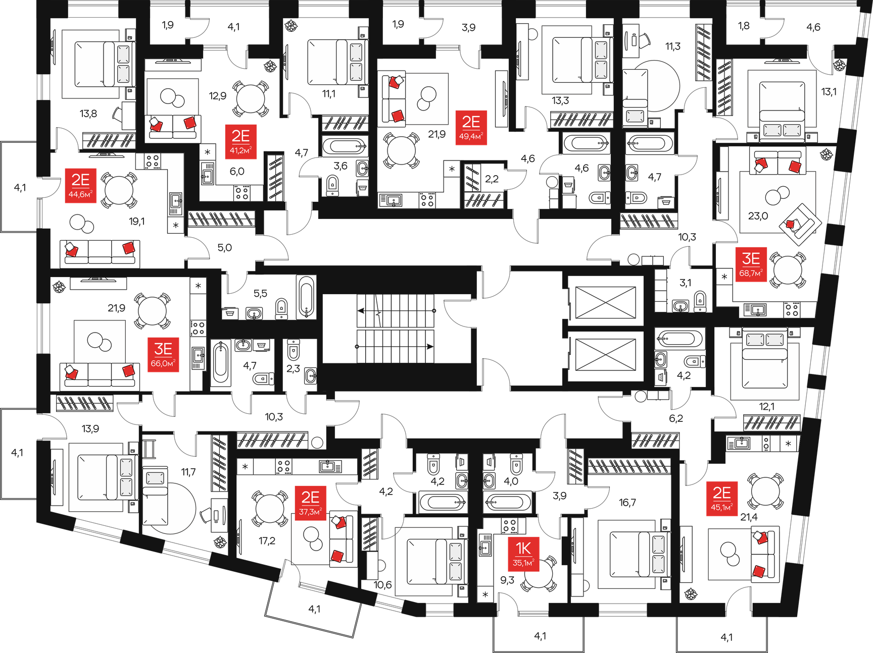 Планировка этажа